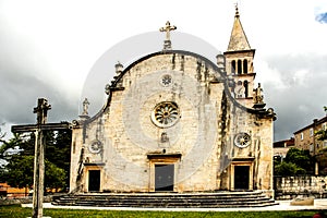 Church of Our Lady of Carmel in NereÃÂ¾iÃÂ¡te on the island of BraÃÂ photo